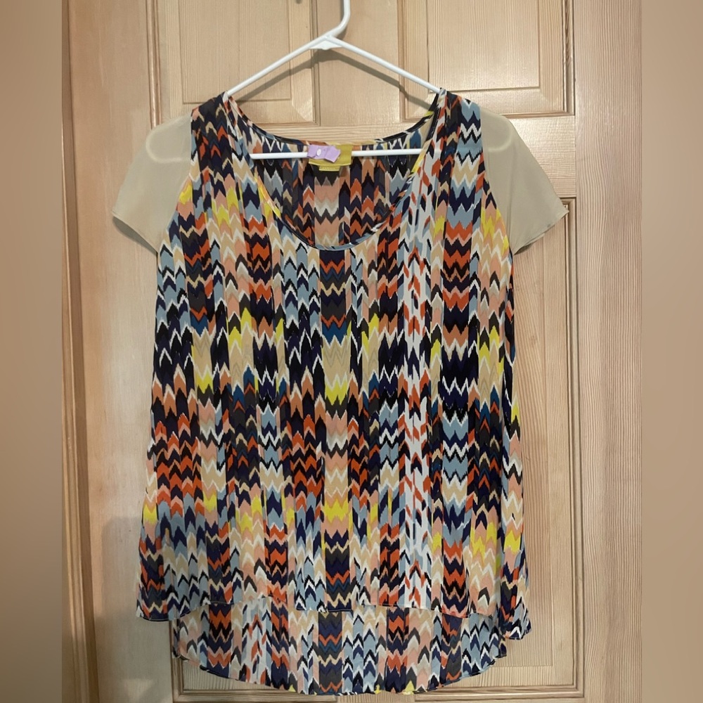 Colorful silk blouse